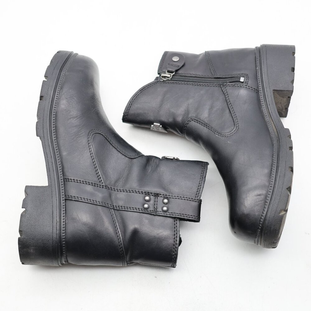 Harley-Davidson Moto Boots Women’s Size 9 M Black Leather Steel Toe 84462 - Picture 8 of 11